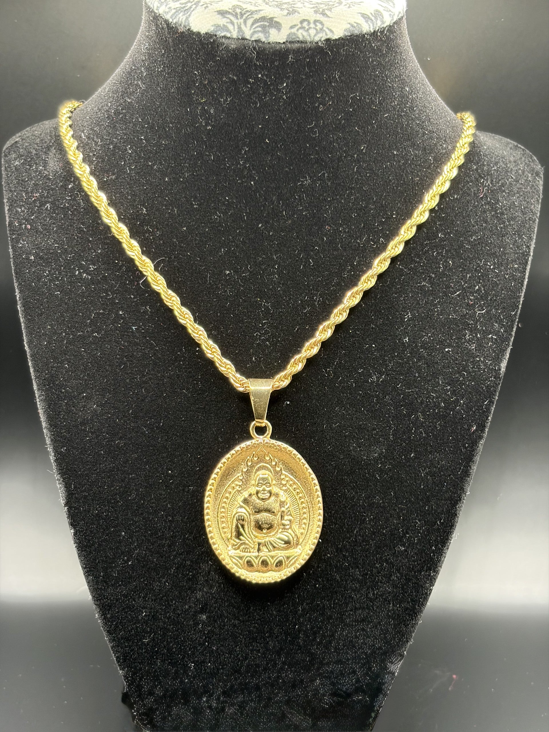 Gold Budha Chain