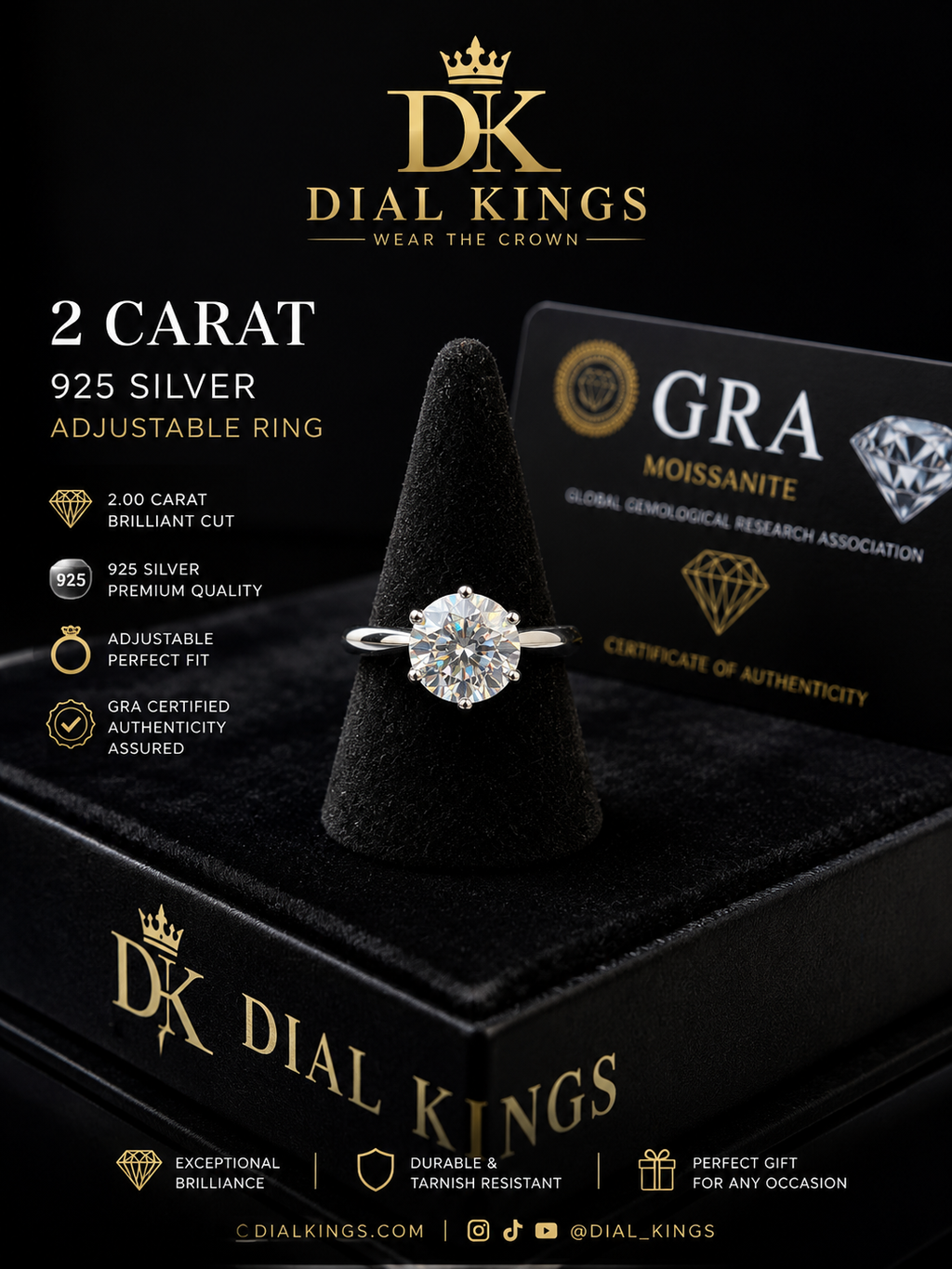 2 ct Sterling Silver ring